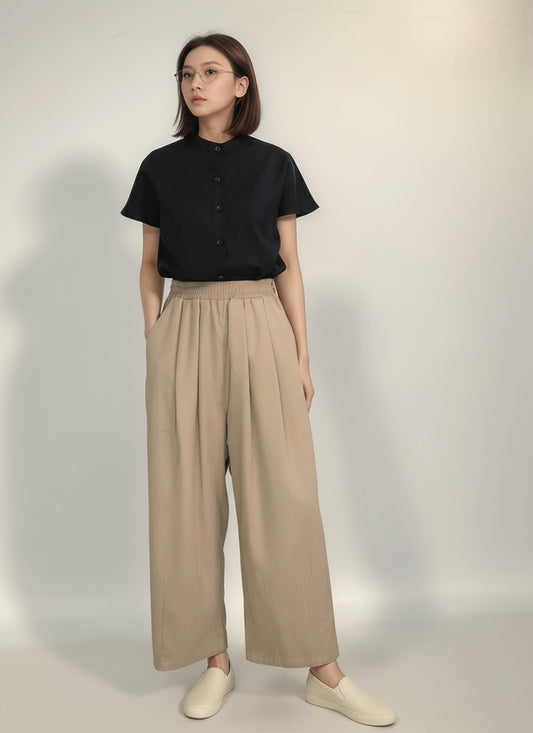 P118_กางเกงขายาวผ้าลูกฟูกหน้าเรียบ