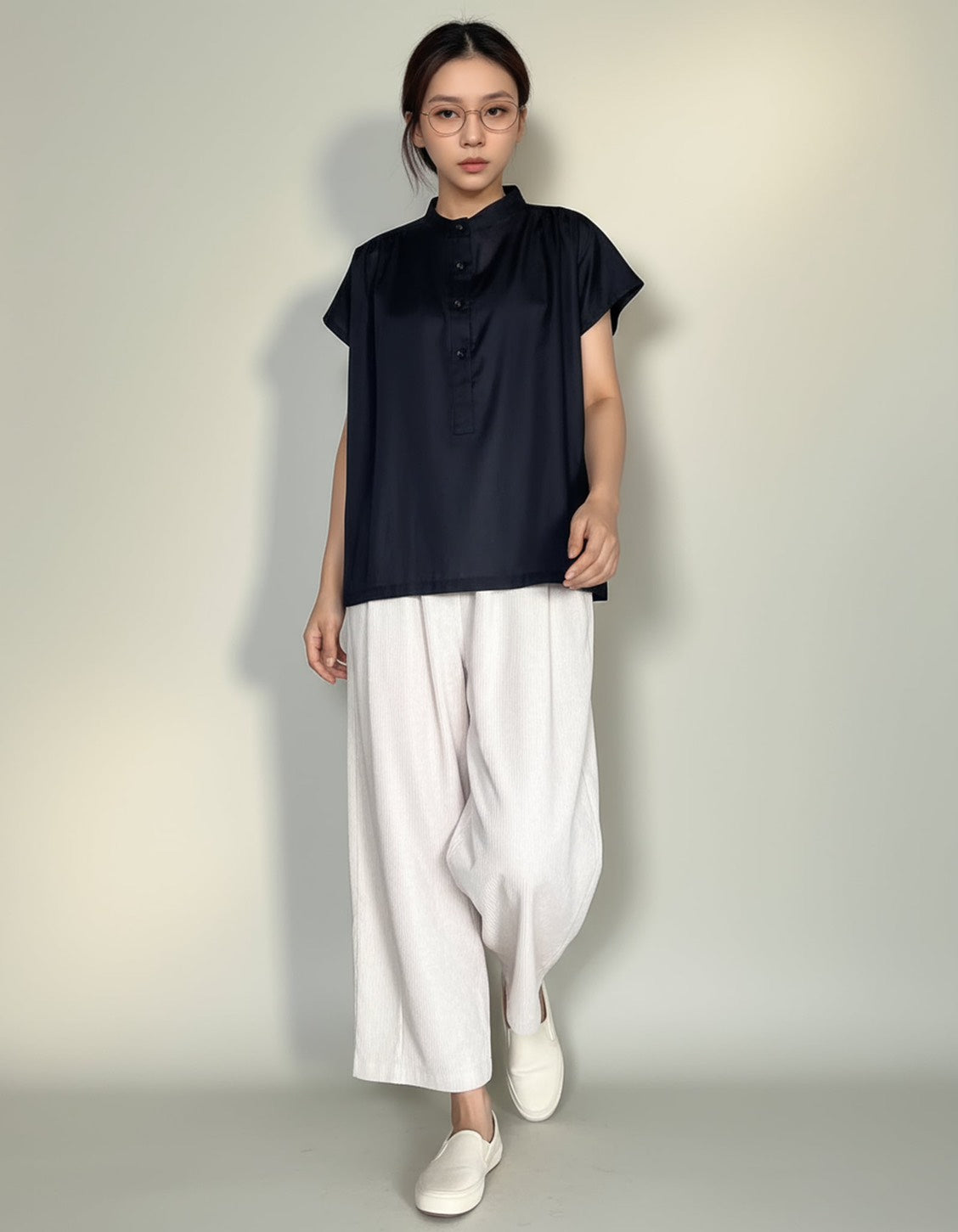 S35_คลีนมินิมัลกระตุกบ่า ใส่สบายทุกโอกาส