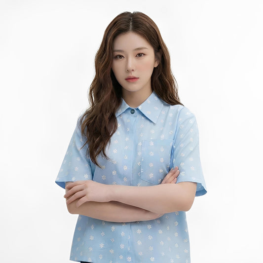 S09_Spring Bloom Cotton Twill Printed Shirt