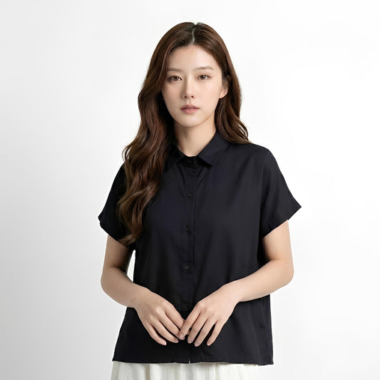 S28_เสื้อเชิ้ตแขนเลยไหล่ ทรงโอเวอร์มินิมัล (Minimal Drop Shoulder Shirt)