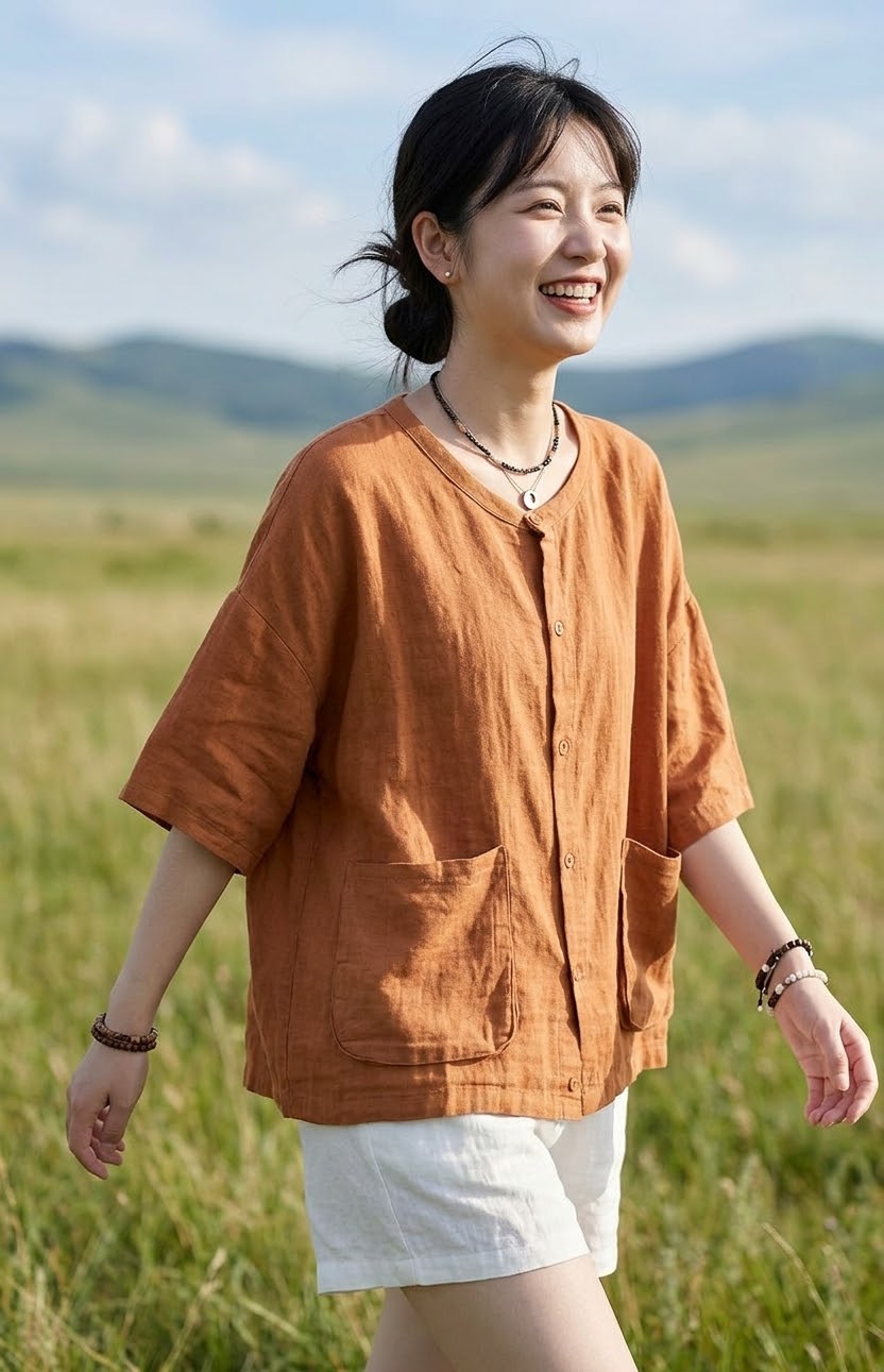 เสื้อแขนสั้นสีพื้น