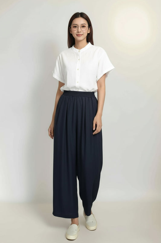 P118_กางเกงขายาวผ้าลูกฟูกหน้าเรียบ