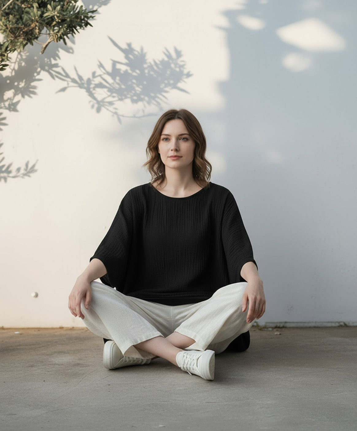 S428_Crinkled Double Gauze Cotton Shirt