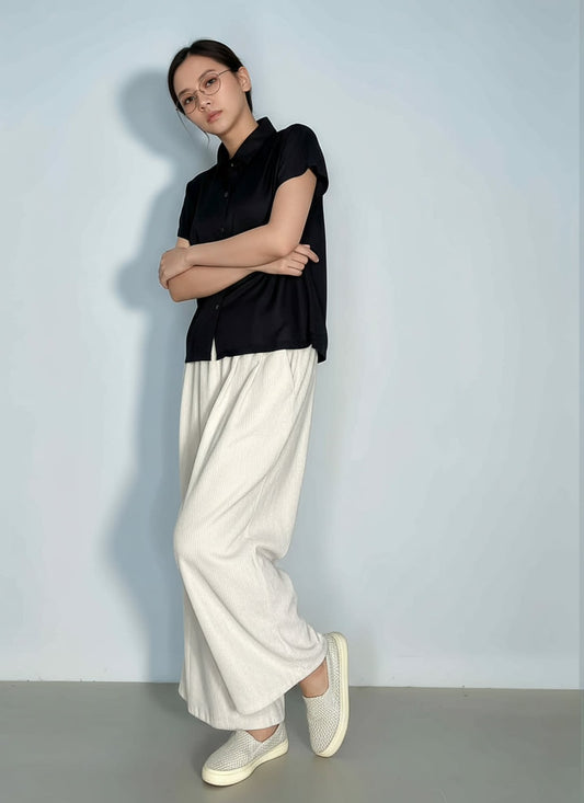 S28_เสื้อเชิ้ตแขนเลยไหล่ ทรงโอเวอร์มินิมัล (Minimal Drop Shoulder Shirt)