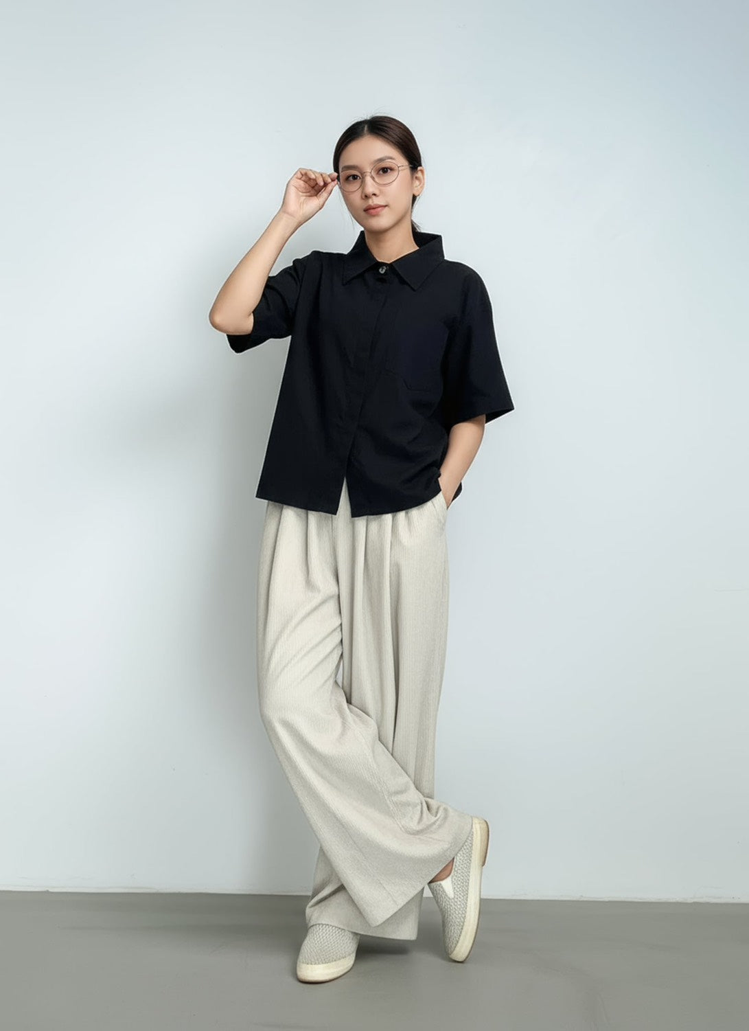 S09_วอชเชอร์คอปกกระดุมซ่อน โทนมินิมัลเนี๊ยบพรีเมียม