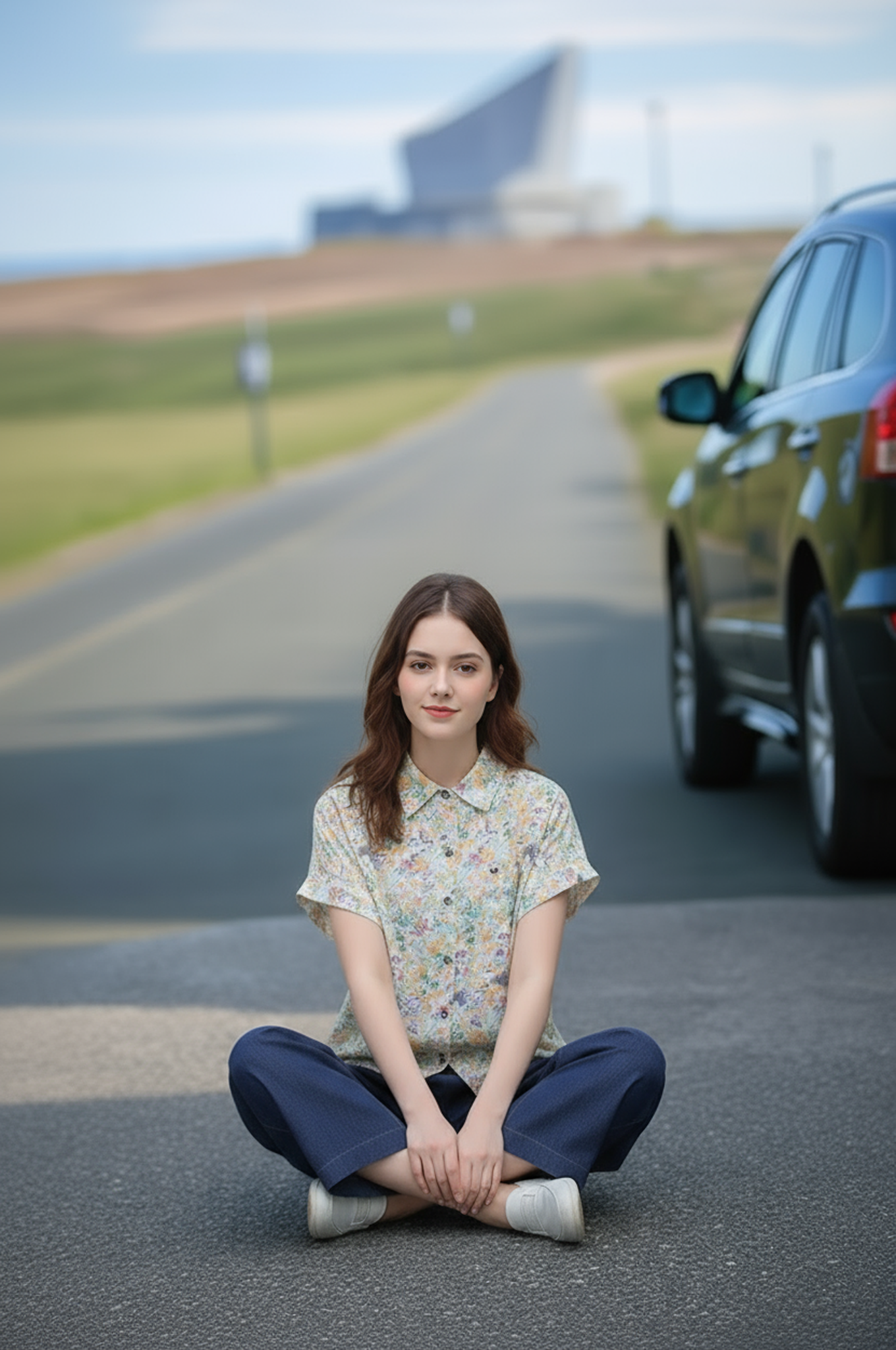 S433_Ditsy Floral Cotton Shirt