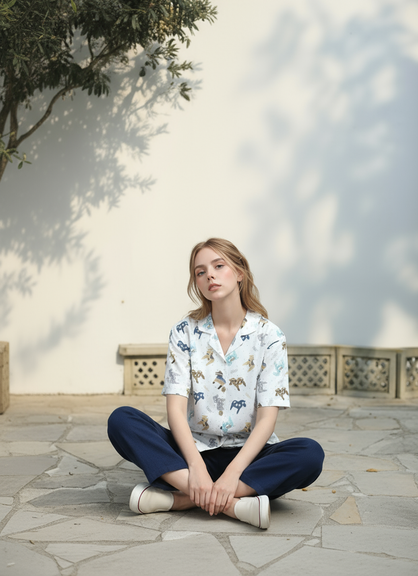 S56_Horse Parade Cotton Twill Printed Shirt