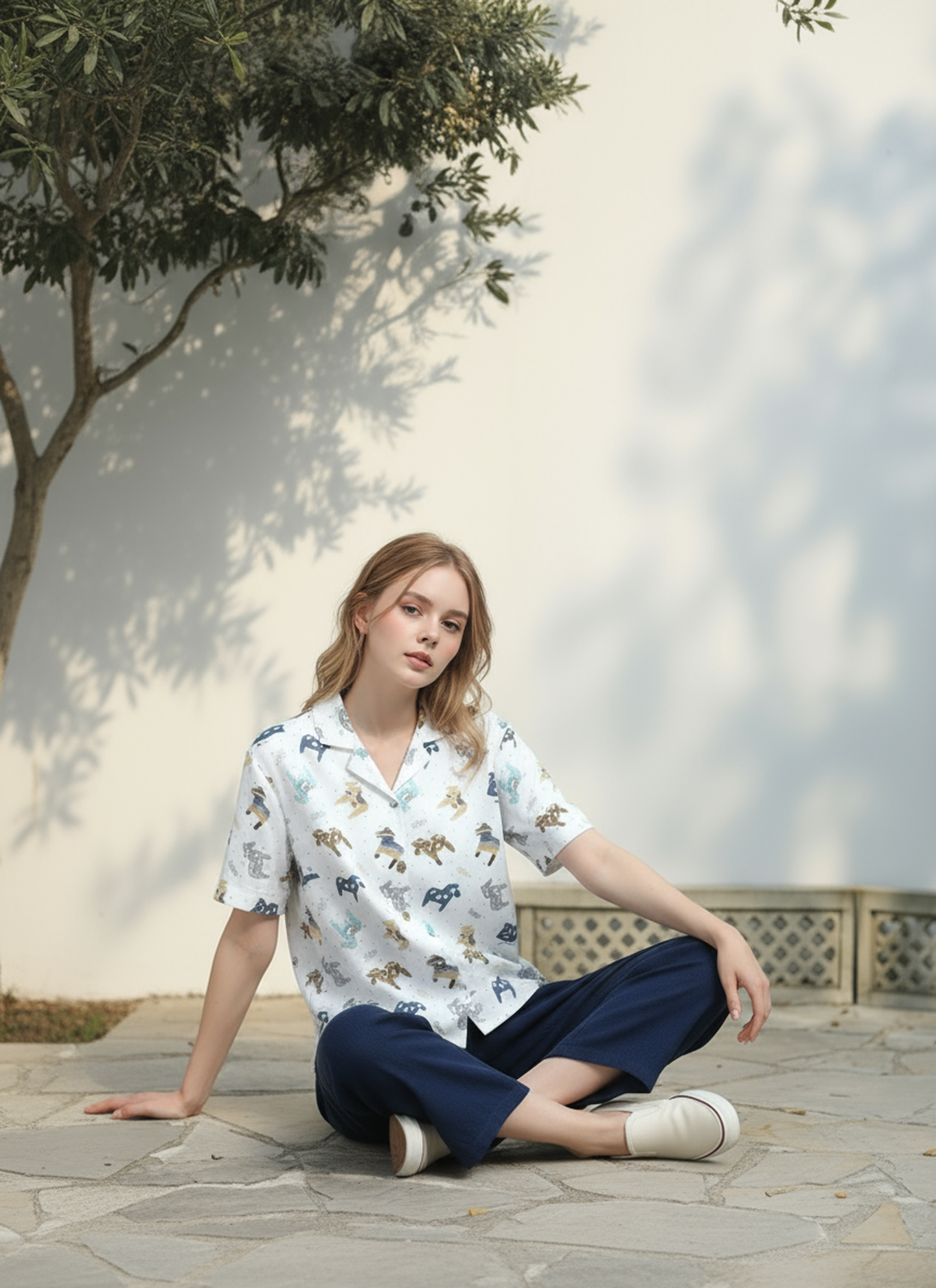 S56_Horse Parade Cotton Twill Printed Shirt