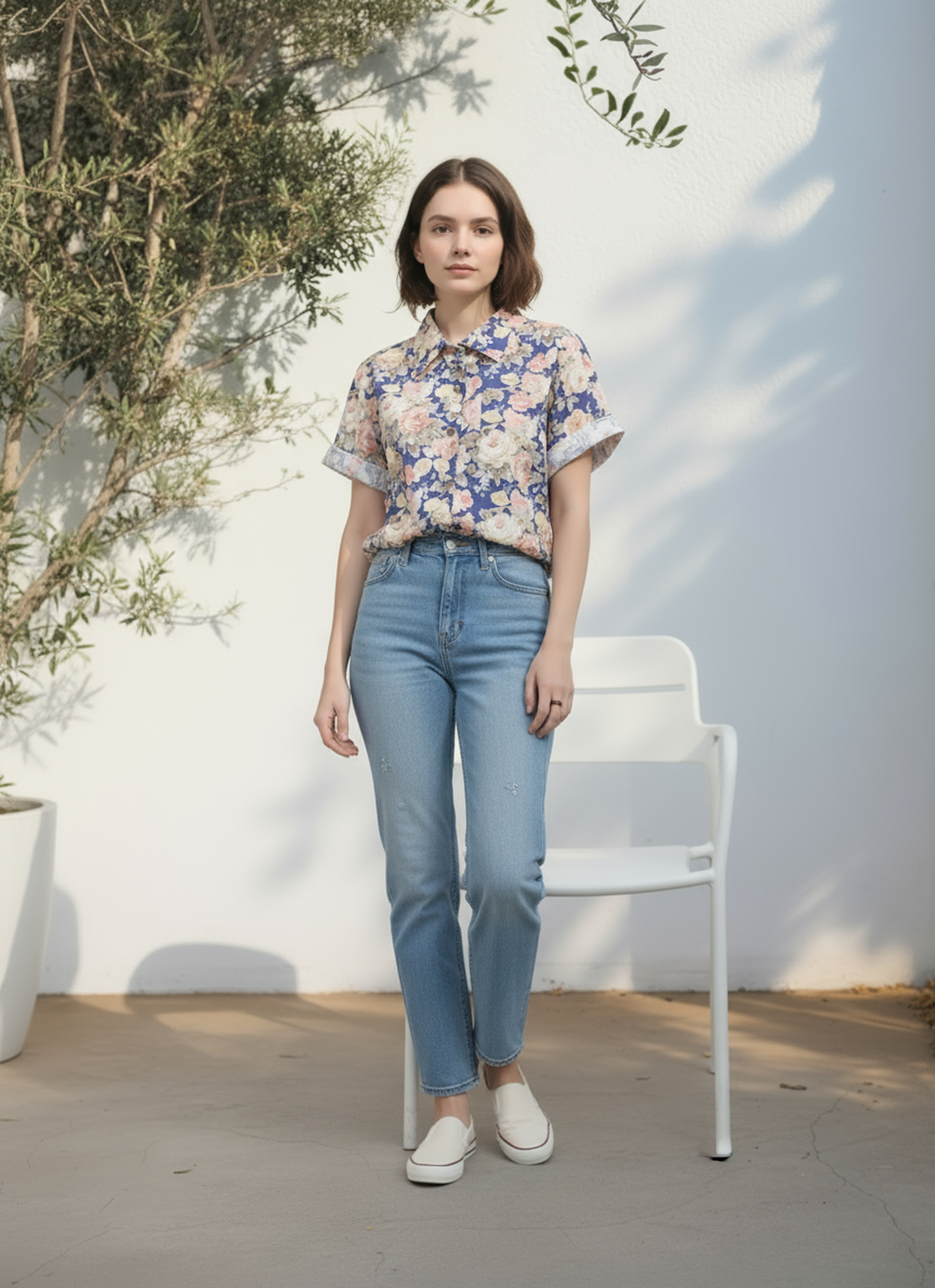 S444_Vintage Rose Cotton Twill Shirt