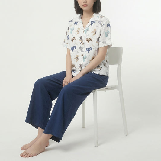 S56_Horse Parade Cotton Twill Printed Shirt