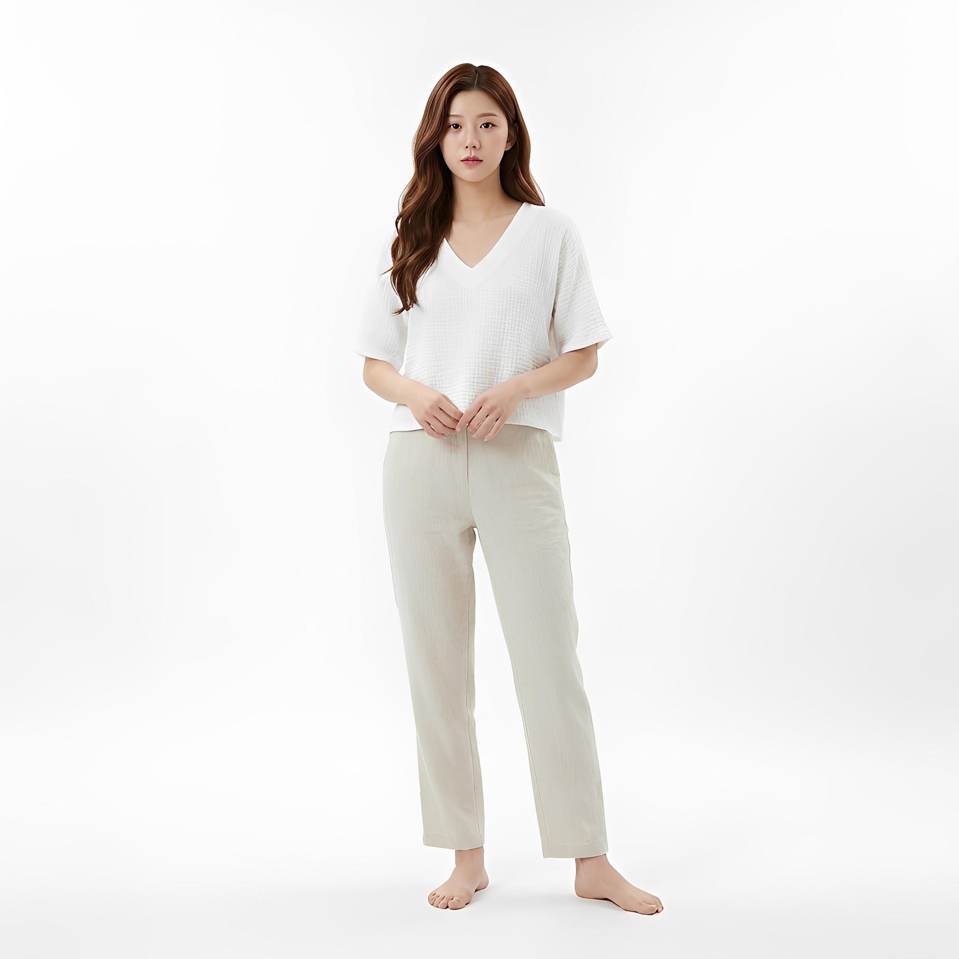 S441_Aria Soft Cloud Double Gauze Cotton Crop Top - PALIN2559