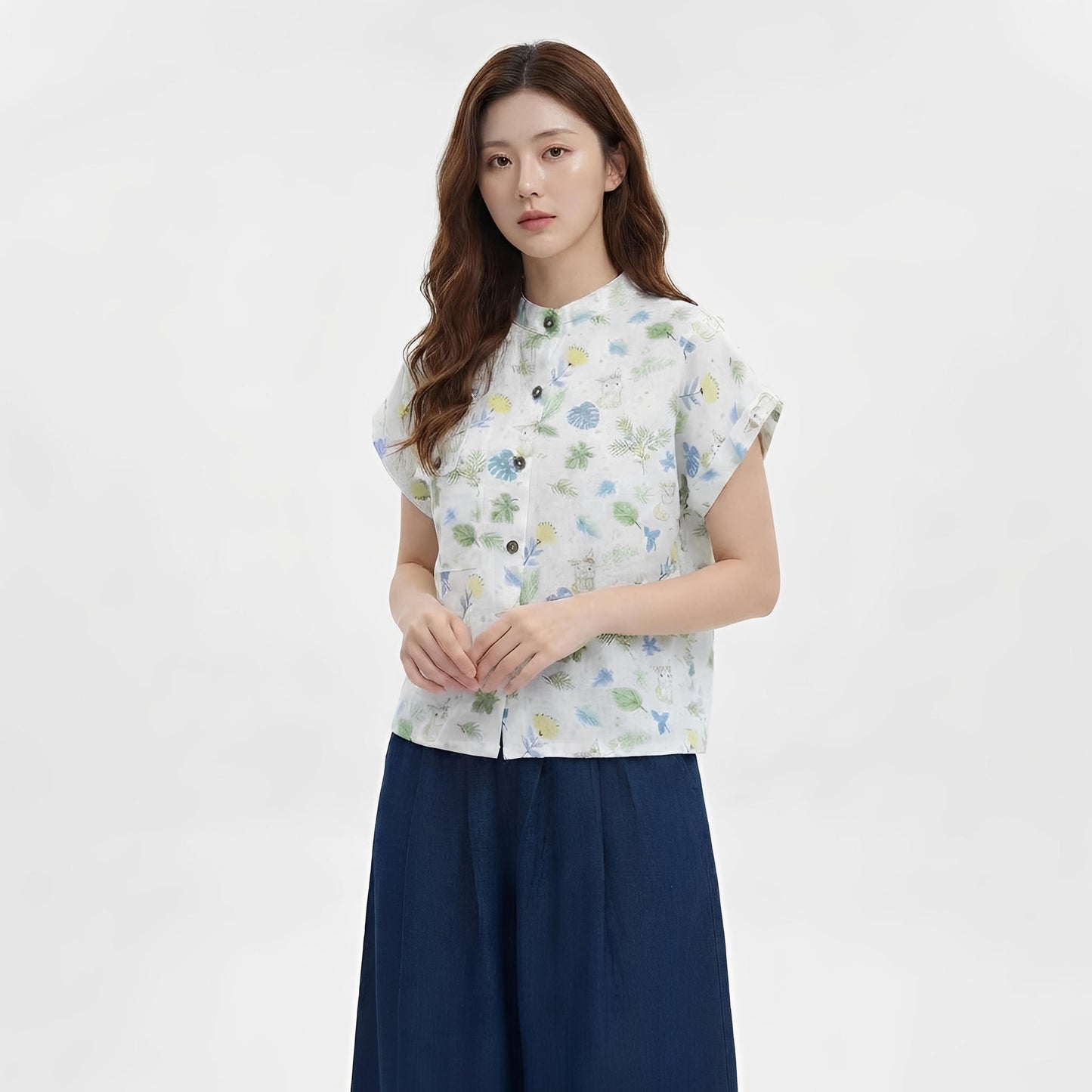 S446_Forest Friend Cotton Twill Printed Shirt - PALIN2559