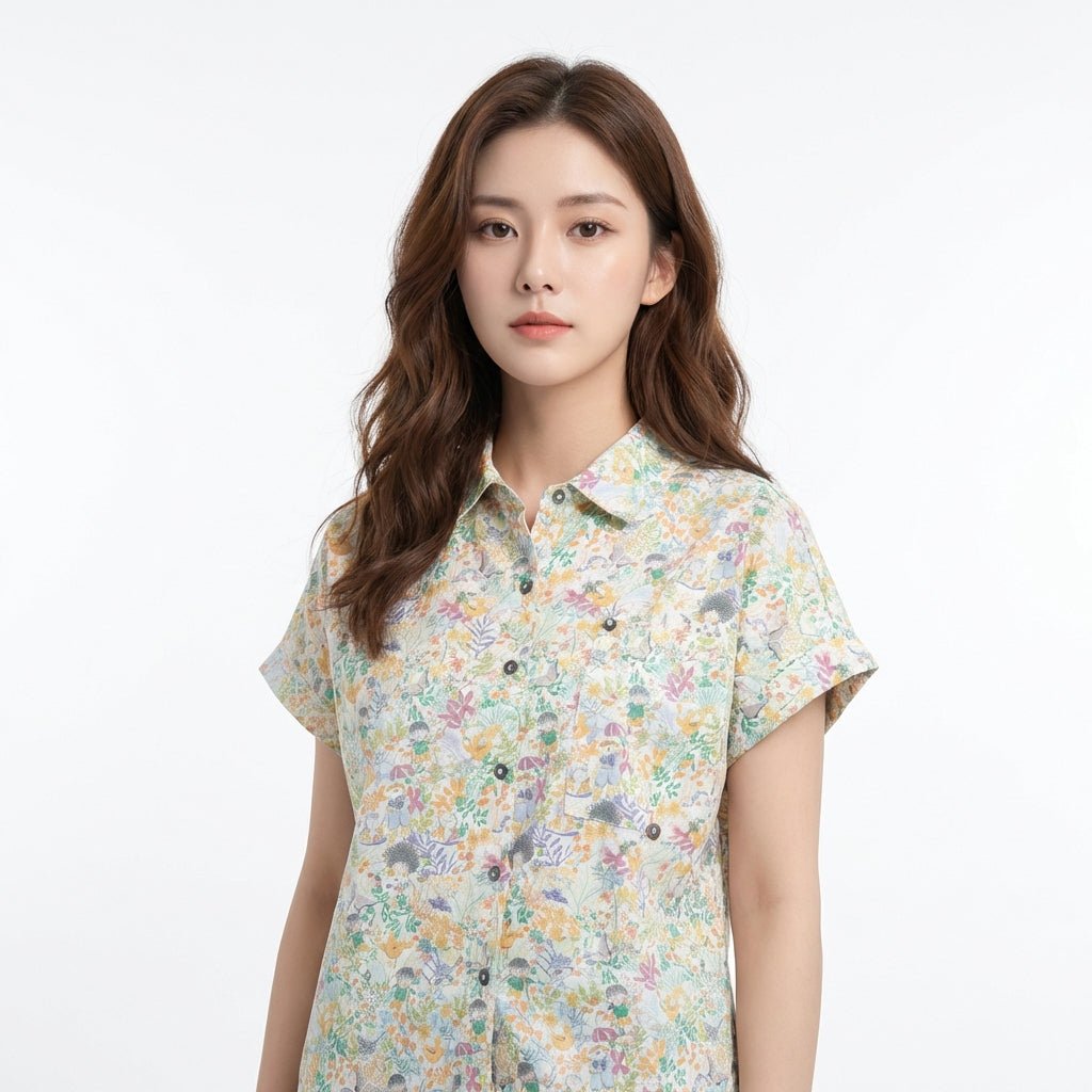 S433_Ditsy Floral Cotton Shirt