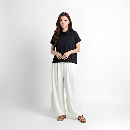 S28_เสื้อเชิ้ตแขนเลยไหล่ ทรงโอเวอร์มินิมัล (Minimal Drop Shoulder Shirt)