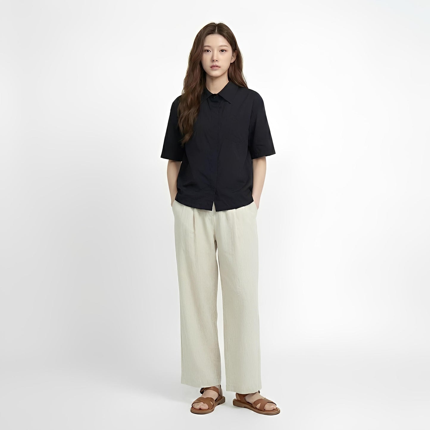 S09_วอชเชอร์คอปกกระดุมซ่อน โทนมินิมัลเนี๊ยบพรีเมียม