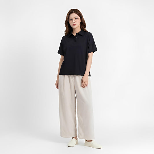 S43_เสื้อเชิ้ตผ้าโทเรคอปกมินิมัล (Classic Minimal Tetoron Shirt)