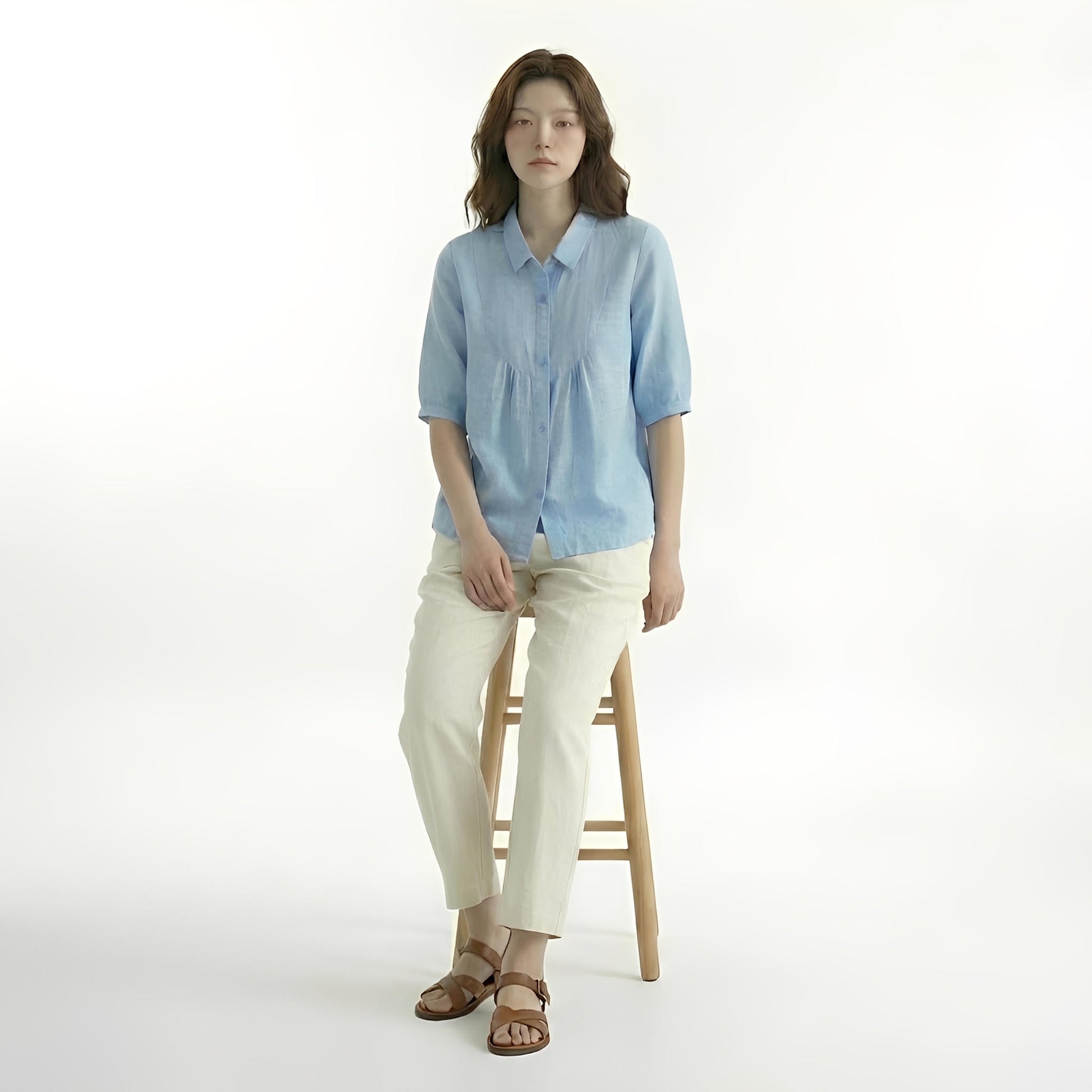 S388_Yoke Shirt with Gathering Detail - PALIN2559