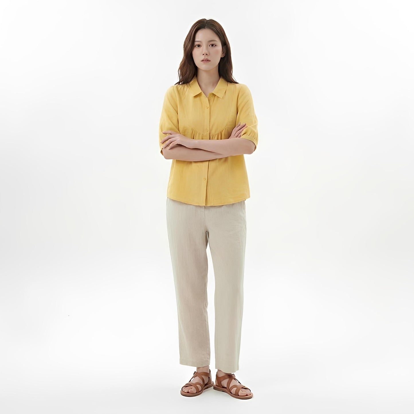 S388_Yoke Shirt with Gathering Detail - PALIN2559