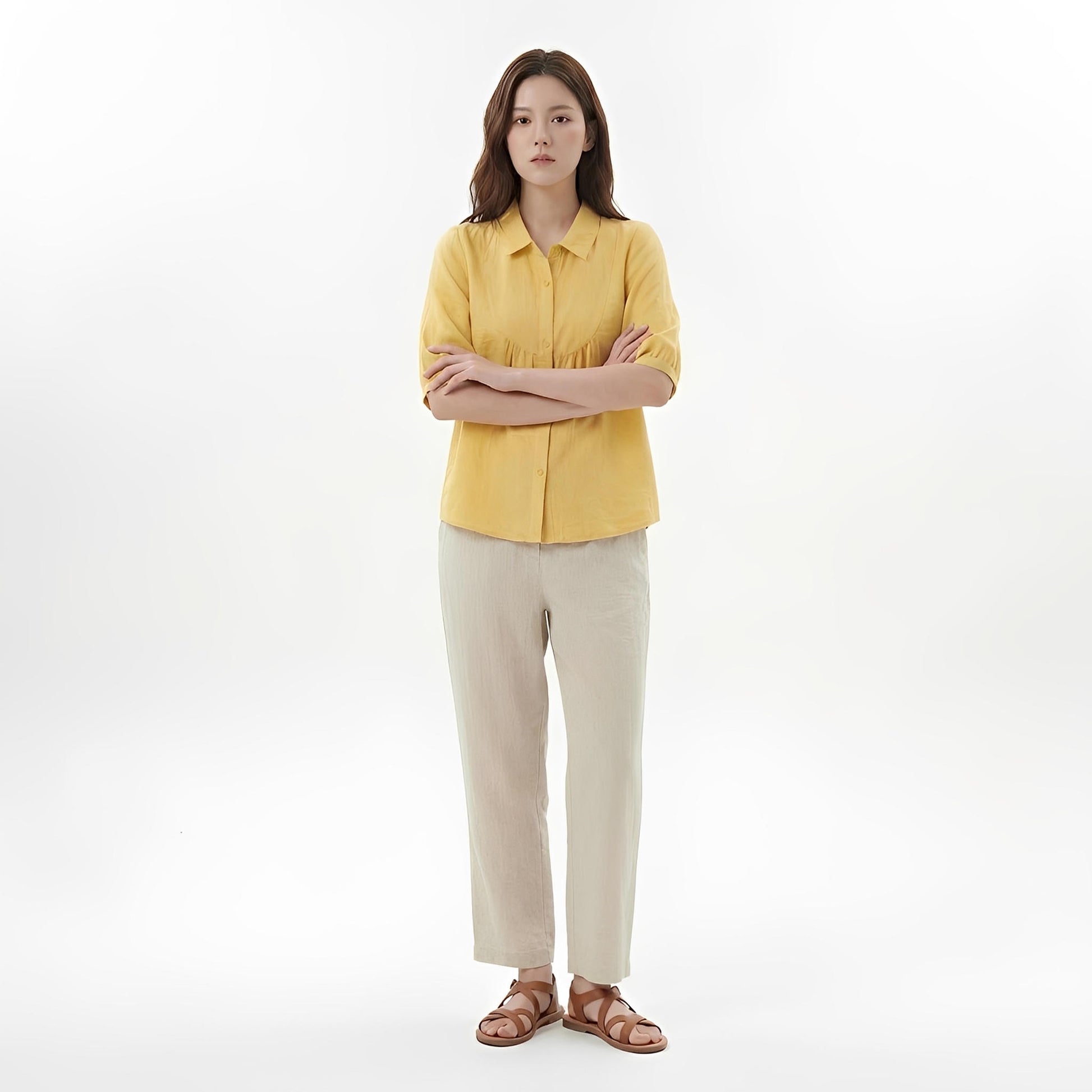 S388_Yoke Shirt with Gathering Detail - PALIN2559