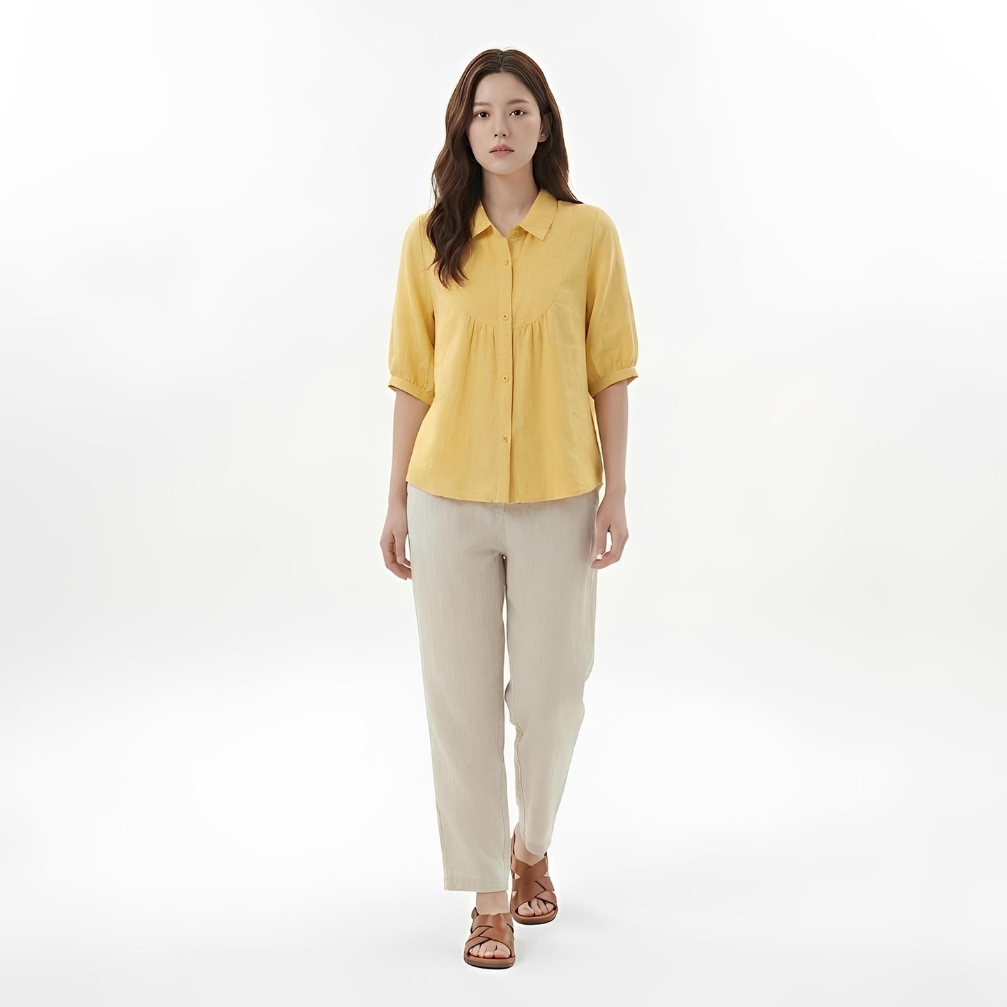 S388_Yoke Shirt with Gathering Detail - PALIN2559