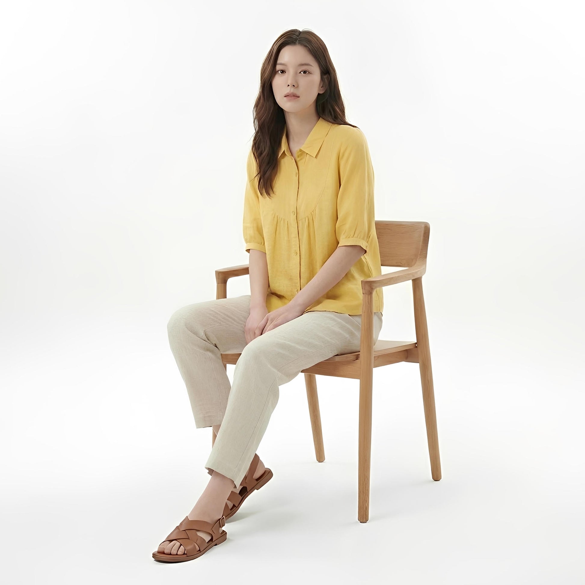 S388_Yoke Shirt with Gathering Detail - PALIN2559