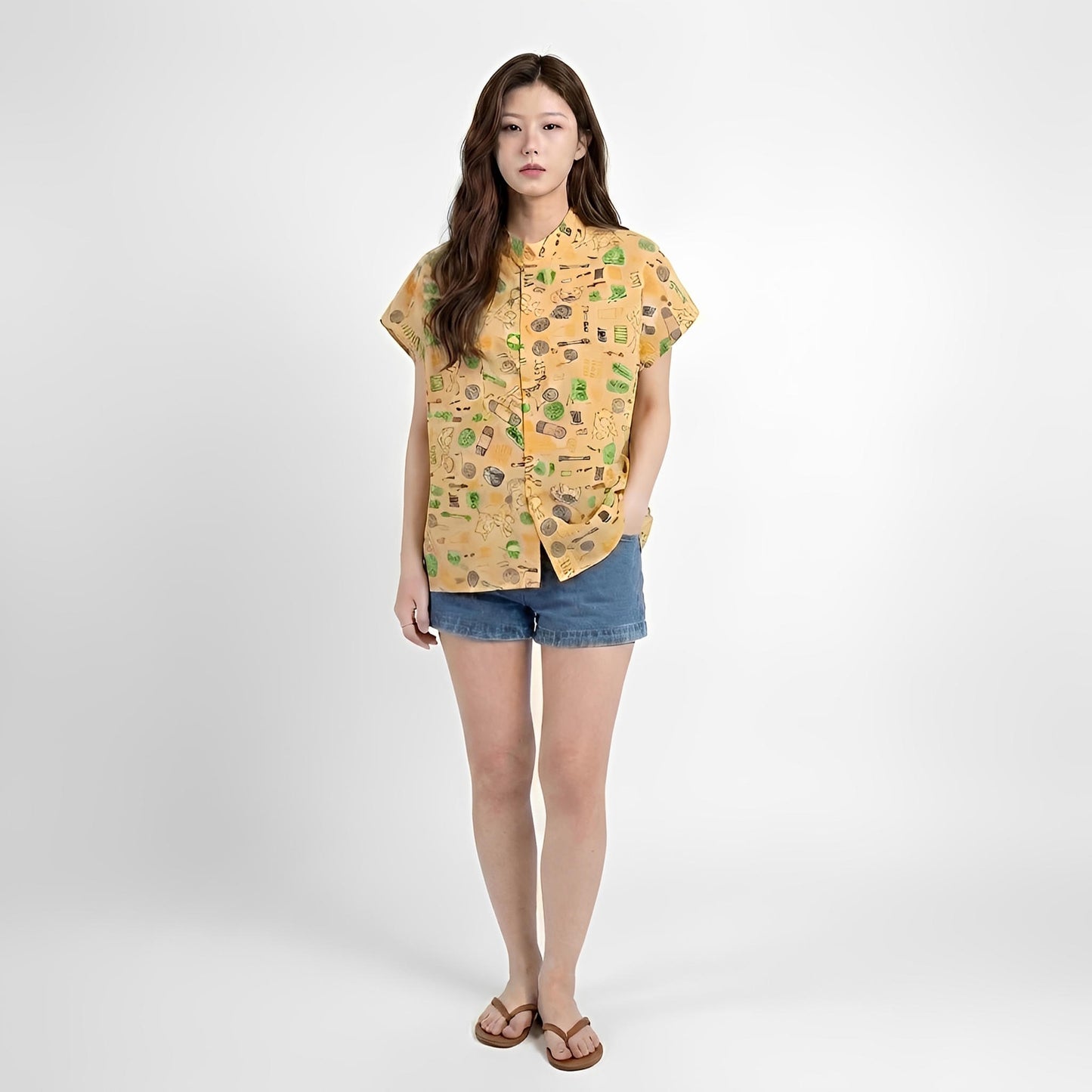 S190_Puffy Cat &amp; Craft Washer Cotton Oversize Top - PALIN2559