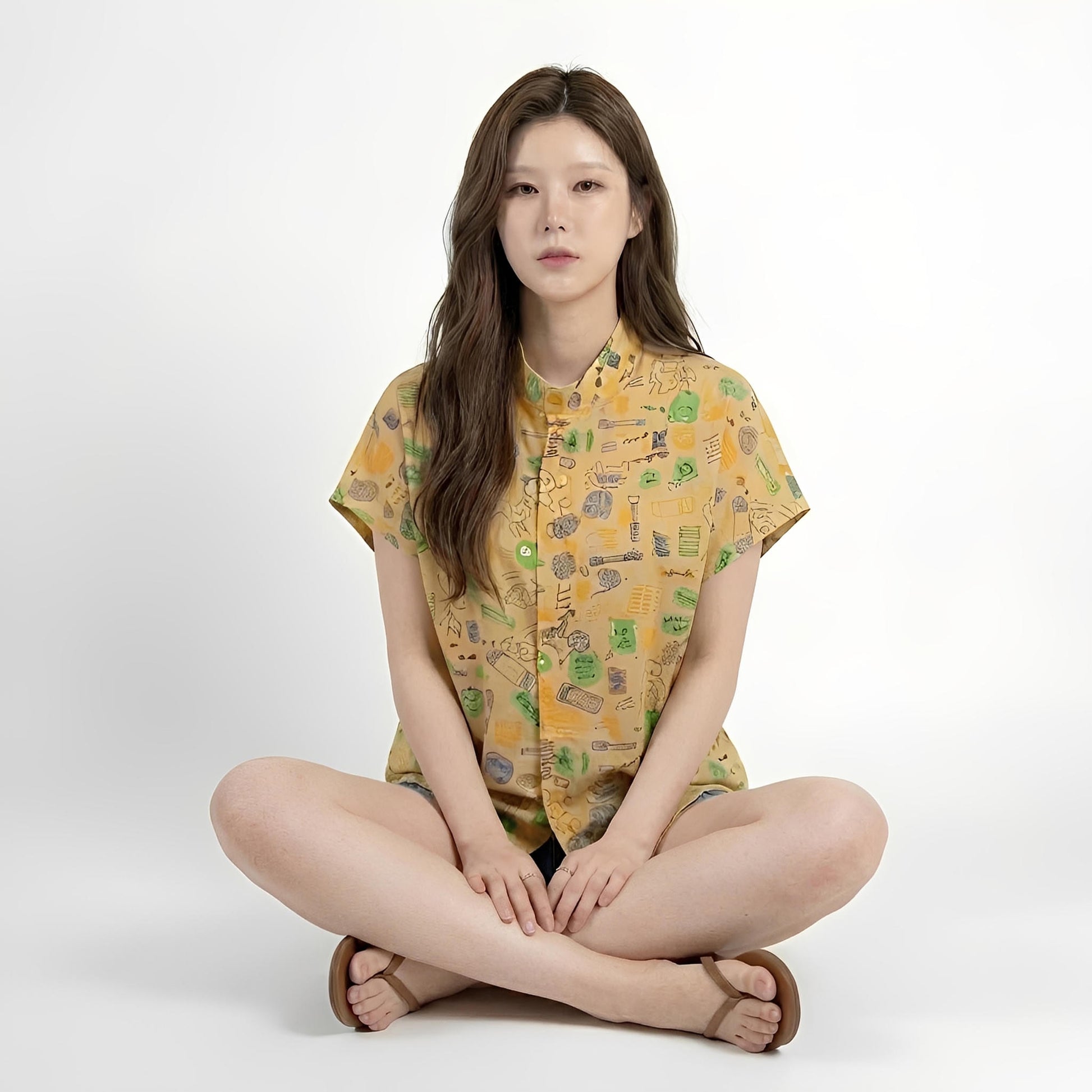 S190_Puffy Cat &amp; Craft Washer Cotton Oversize Top - PALIN2559