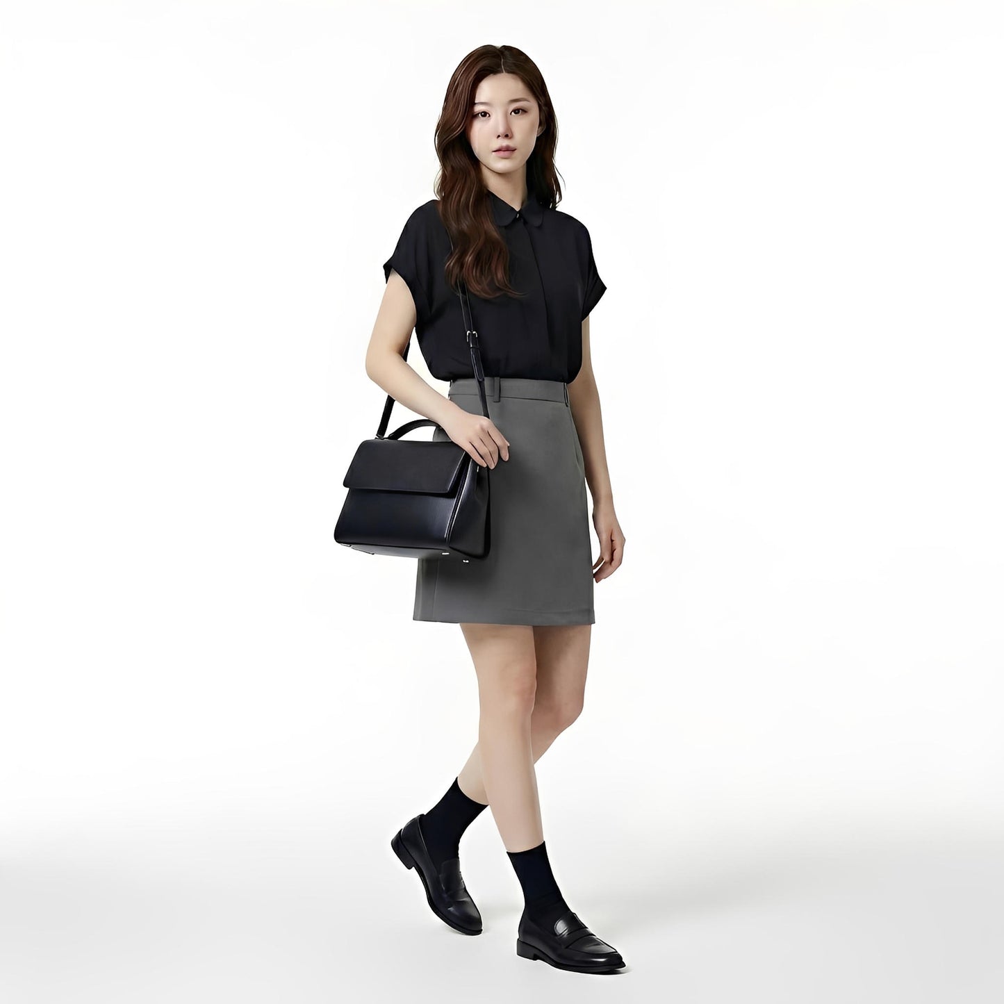 S375_Soft Morning Small Petal Collar Cotton Shirt - PALIN2559