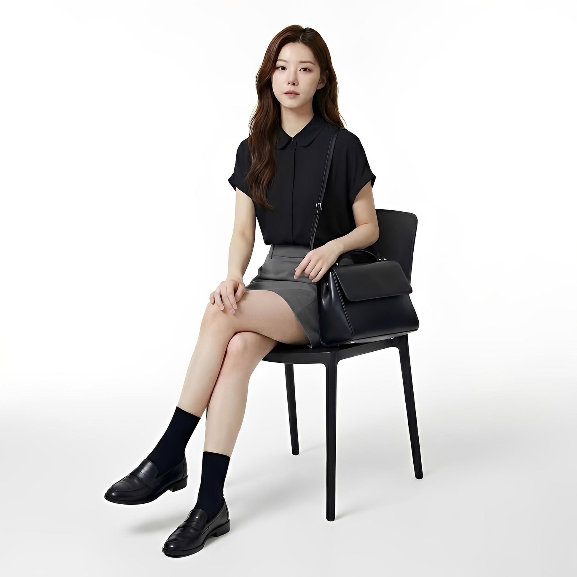 S375_Soft Morning Small Petal Collar Cotton Shirt - PALIN2559