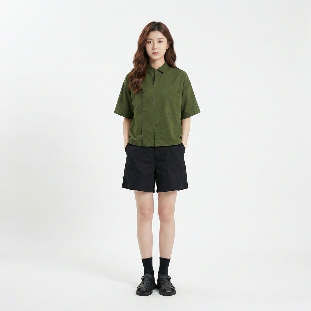 S395_Soft cotton washer Collar combined with Chinese collar - PALIN2559