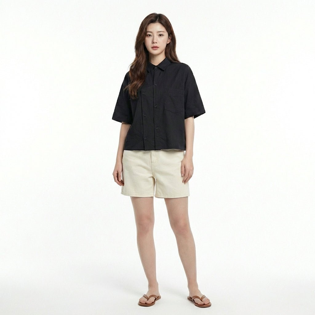 S395_Soft cotton washer Collar combined with Chinese collar - PALIN2559