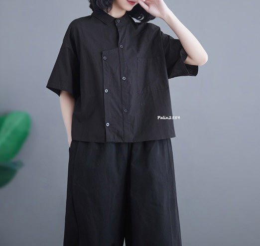 S395_Soft cotton washer Collar combined with Chinese collar - PALIN2559