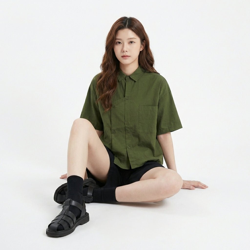 S395_Soft cotton washer Collar combined with Chinese collar - PALIN2559