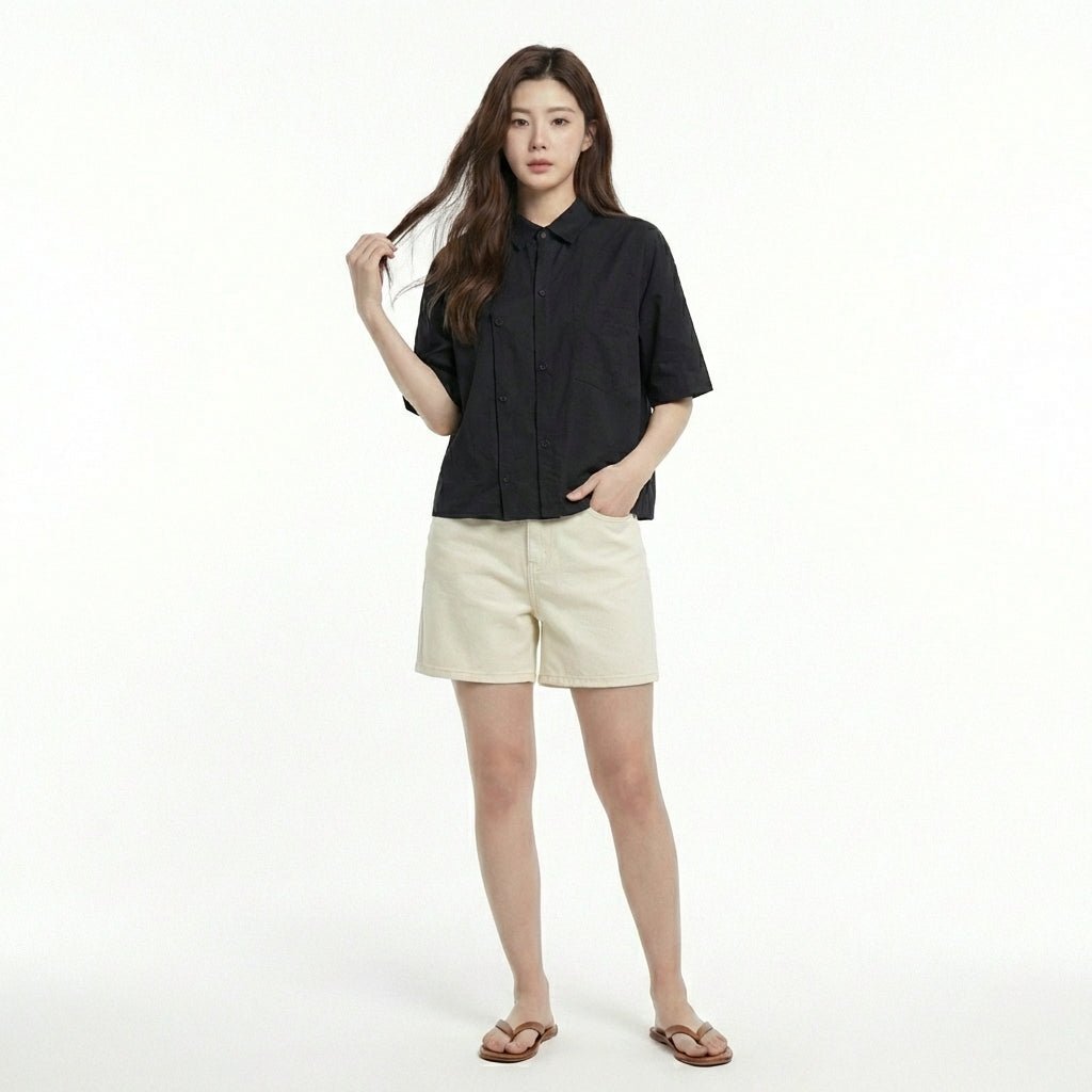 S395_Soft cotton washer Collar combined with Chinese collar - PALIN2559