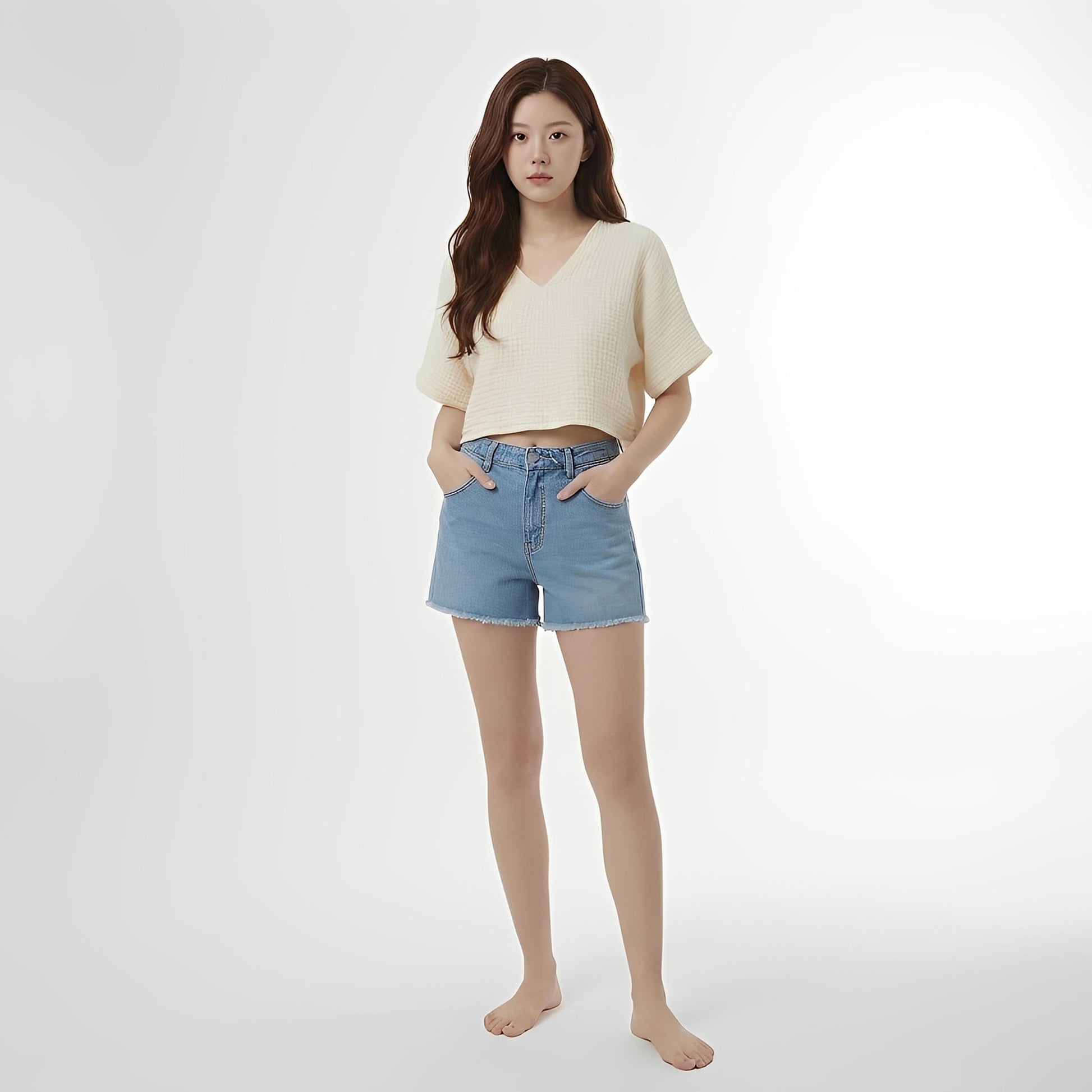 S441_Aria Soft Cloud Double Gauze Cotton Crop Top - PALIN2559