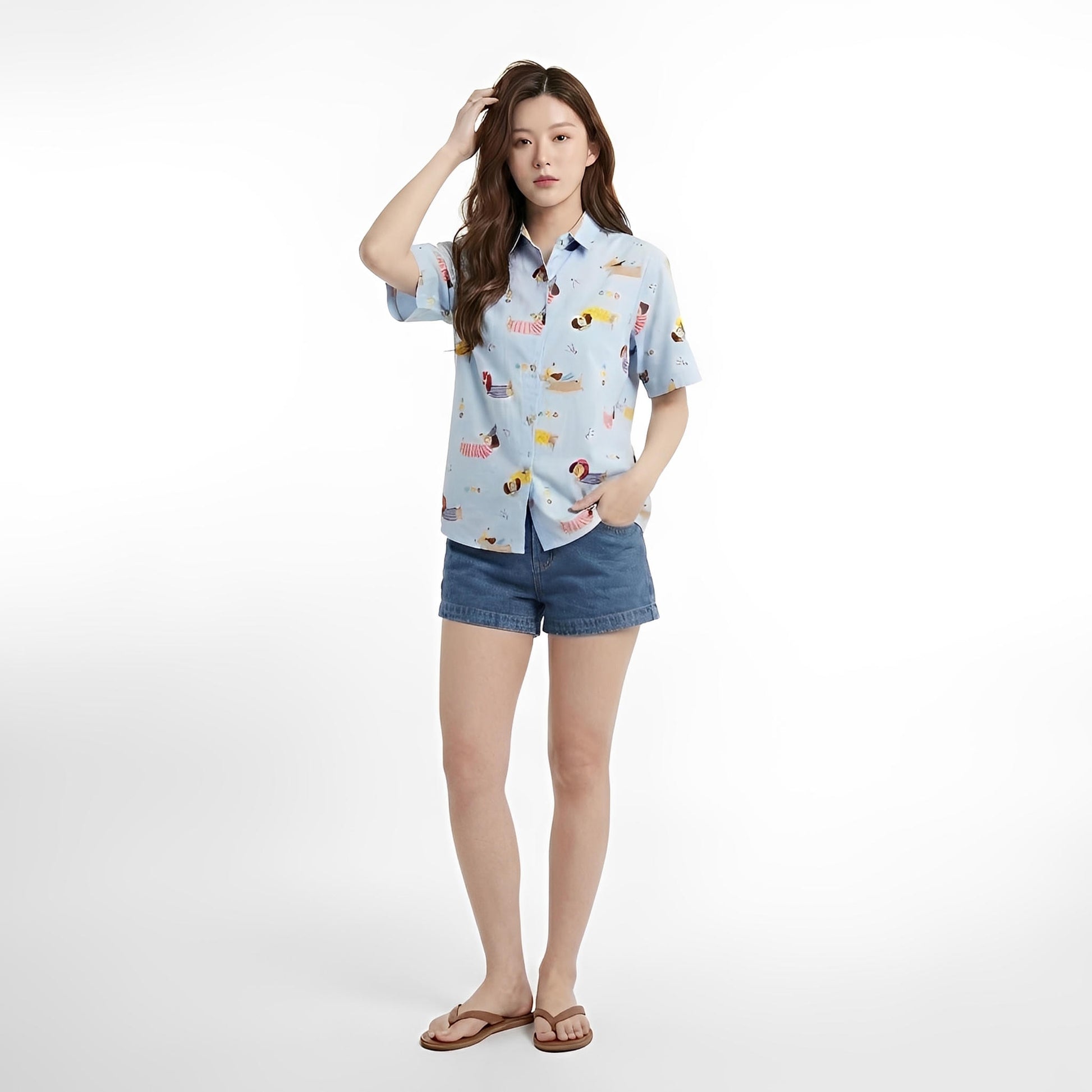 S449_Party Dog Twill Cotton Shirt - PALIN2559