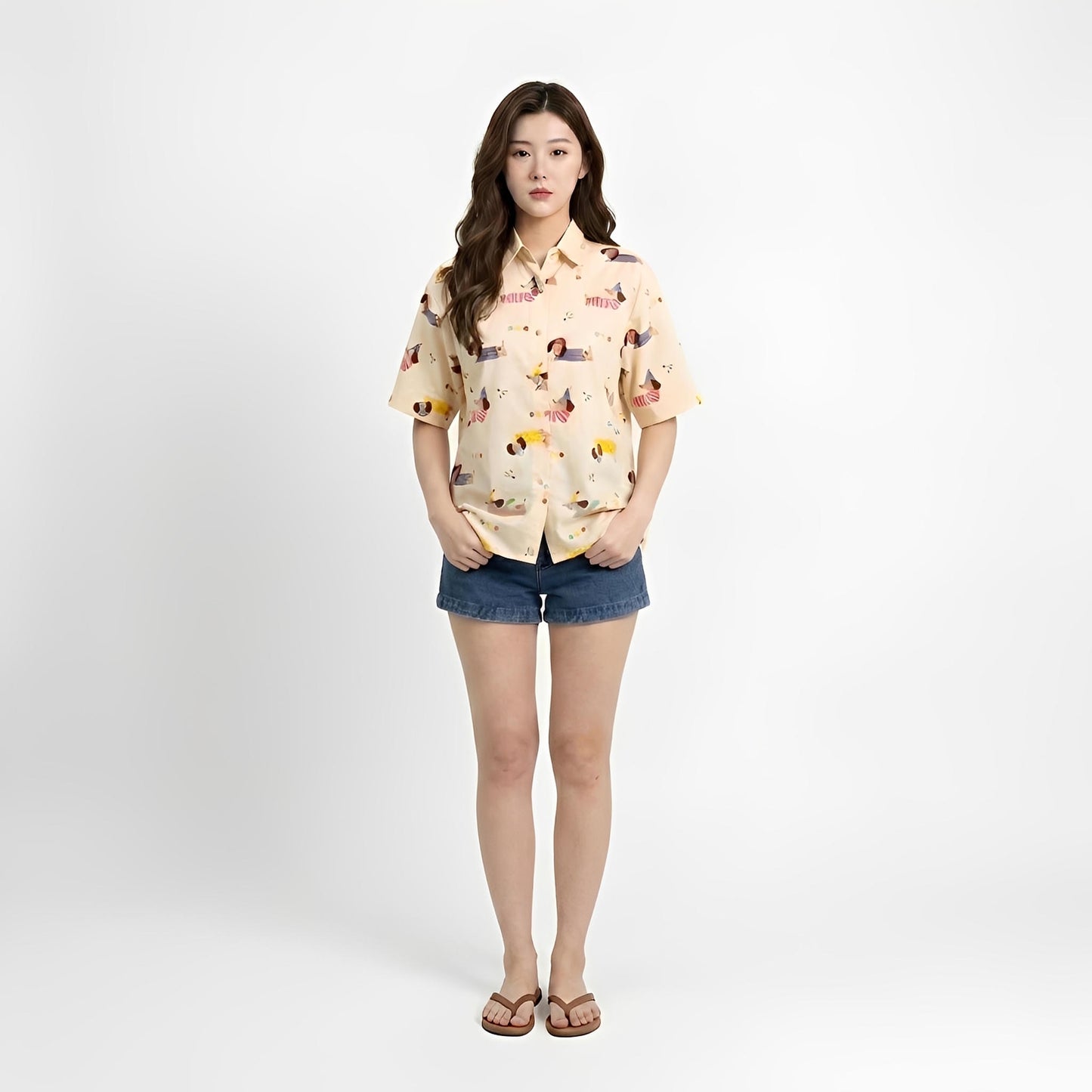 S449_Party Dog Twill Cotton Shirt - PALIN2559