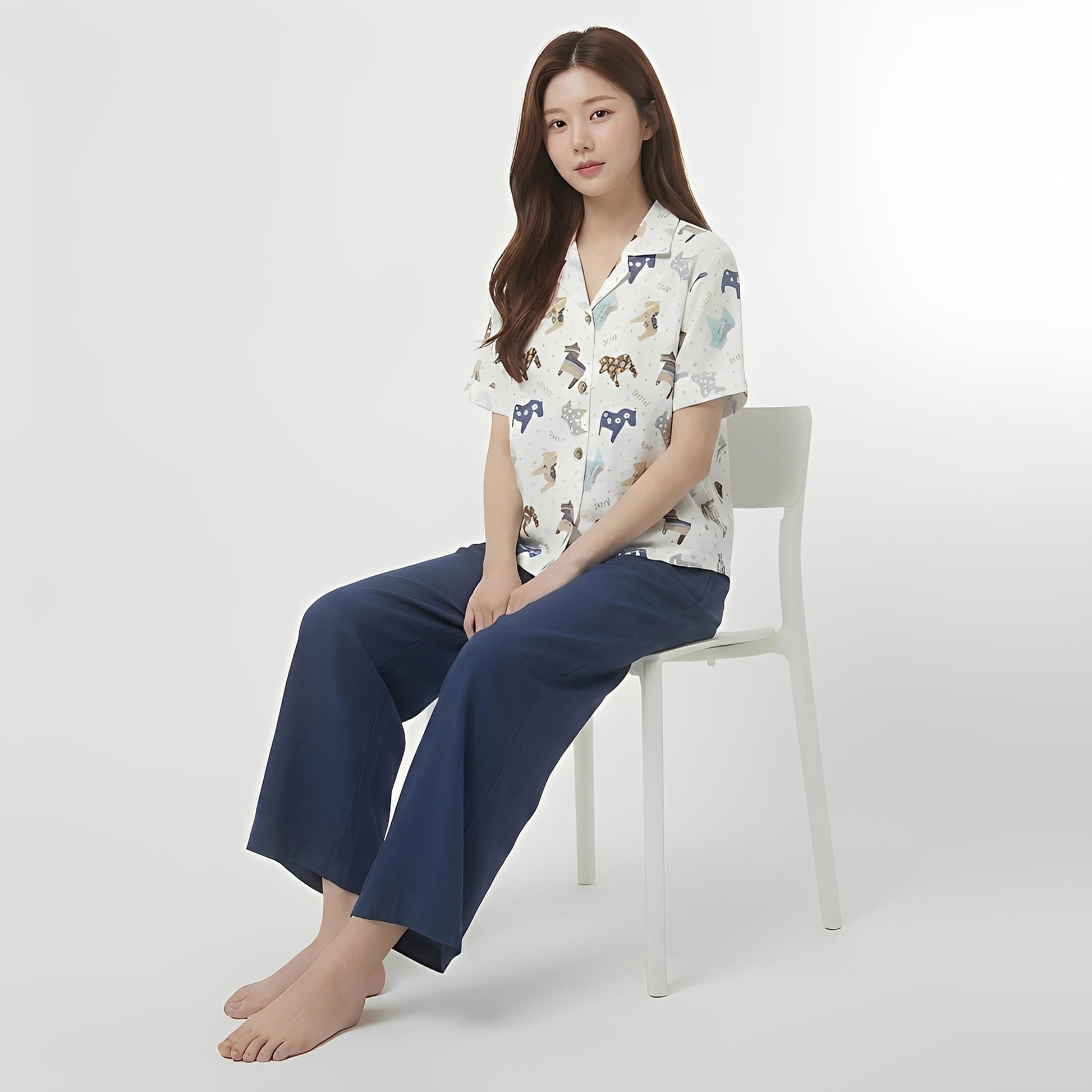 S56_Horse Parade Cotton Twill Printed Shirt - PALIN2559